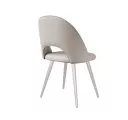 Стул DikLine 383 поворотный B03 BEIGE, ножки белые