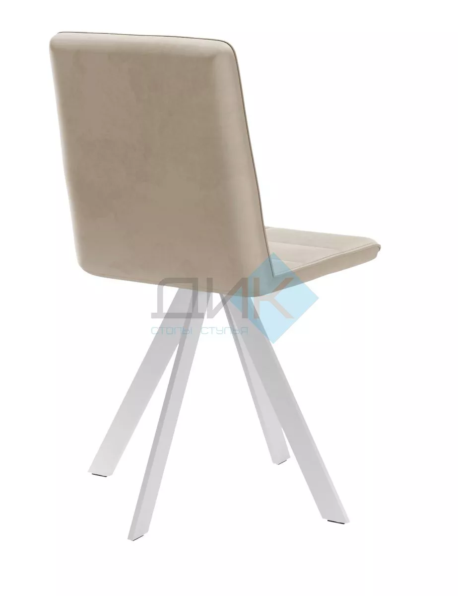 Стул DikLine 230 поворотный B03 BEIGE, ножки белые