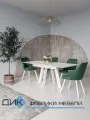 Обеденная зона : Стол Dikline DKM140 со стульями DikLine 245 (4 шт.)