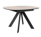 Стол DikLine BK100 Керамика Krater Perla (бежевый матовый)/подстолье черное/опоры черные