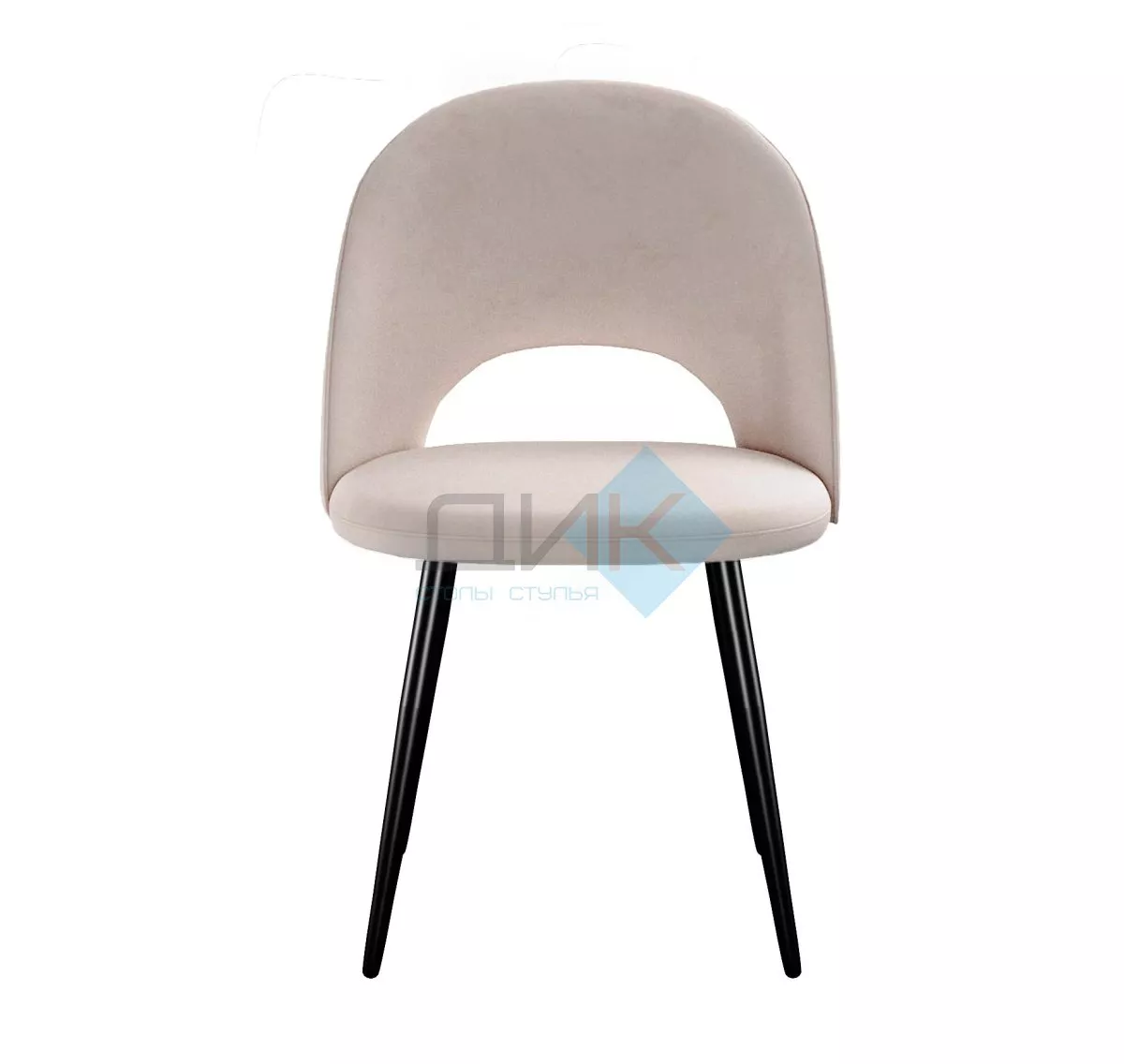 Стул DikLine 383 поворотный B03 BEIGE, ножки черные