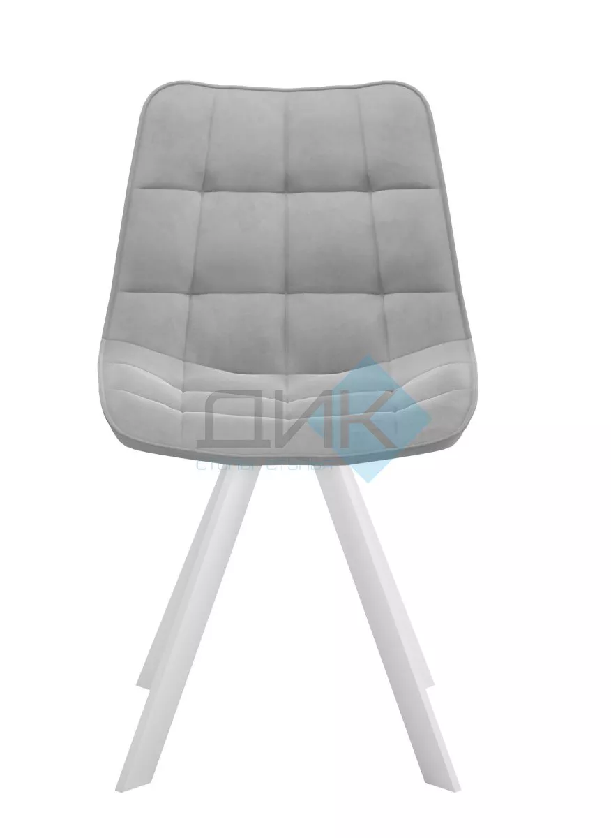 Стул DikLine 229 поворотный, B22 GREY, ножки белые