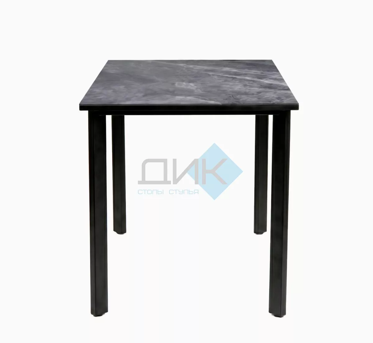 Стол DikLine DKT90 Керамика серый глянец (italian middle grey)/подстолье черное/опоры черные