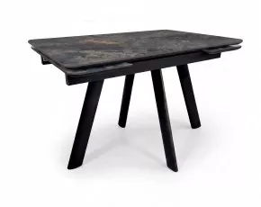 Стол DikLine DKA110E Керамика Nebula Gold (мрамор глянец серый)/подстолье черный