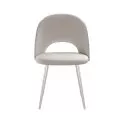 Стул DikLine 383 поворотный B03 BEIGE, ножки белые