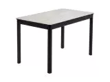 Стол DikLine DKQ120 Керамика белый Icelandic white jade (Ostra Bianco Light)/подстолье черное/опоры черные