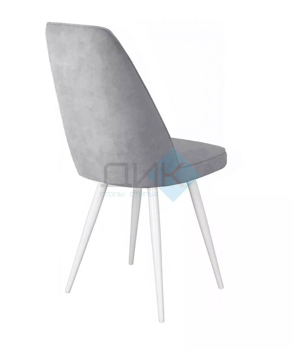 Стул DikLine 327 поворотный B22 GREY, ножки белые