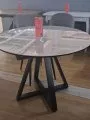 Стол DikLine SKZ100 d1000 Керамика Belgium Grey Polished Образец в салоне ТЦ Европолис
