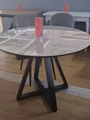 Стол DikLine SKZ100 d1000 Керамика Belgium Grey Polished Образец в салоне ТЦ Европолис