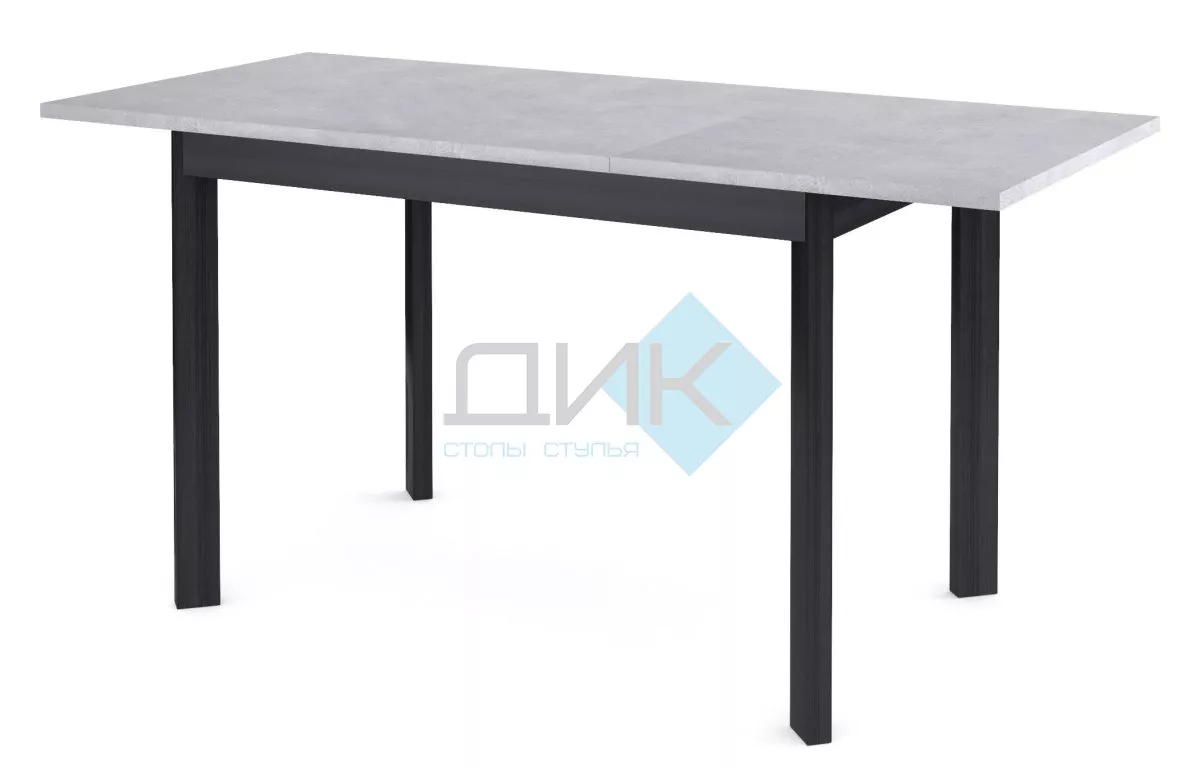 Стол DikLine L110 Бетон (ЛДСП EGGER)/Опоры черный
