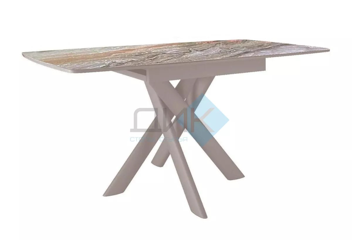 Стол DikLine DKB110, Керамика Venetian Brown Light глянец, опоры капучино