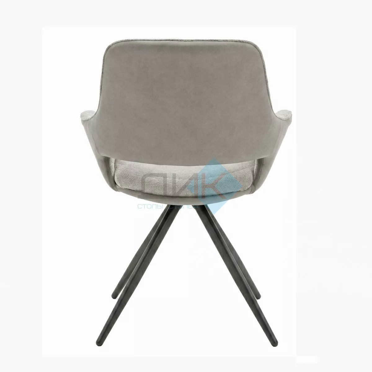 Стул DikLine 506 поворотный, BL02/кожзам BUFF02 бежевый, ножки черные