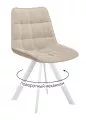 Стул DikLine 229 поворотный, B03 BEIGE, ножки белые