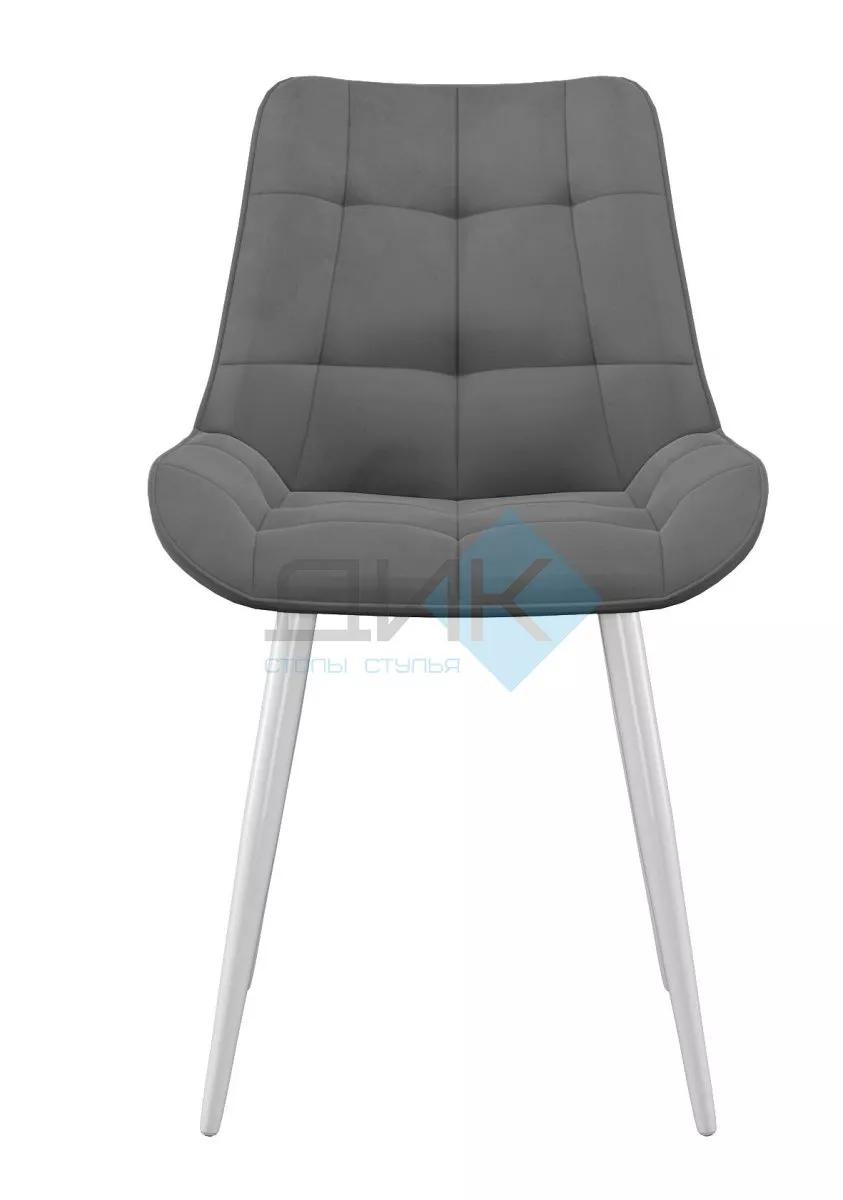 Стул DikLine 206М B22 GREY, ножки белые