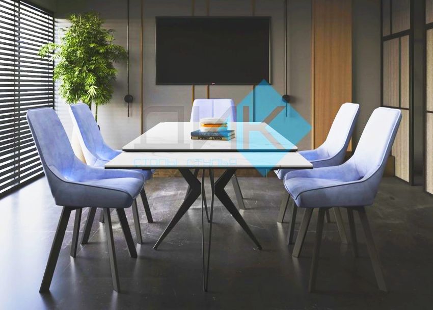 Стол DikLine KW160 + стулья Dikline 268