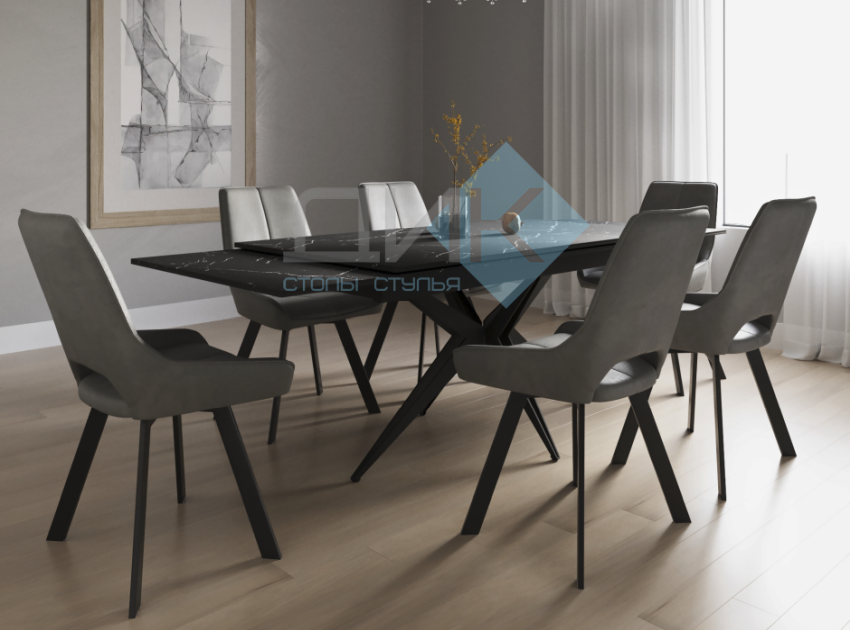 Стол DikLine KW160 + стулья Dikline 268