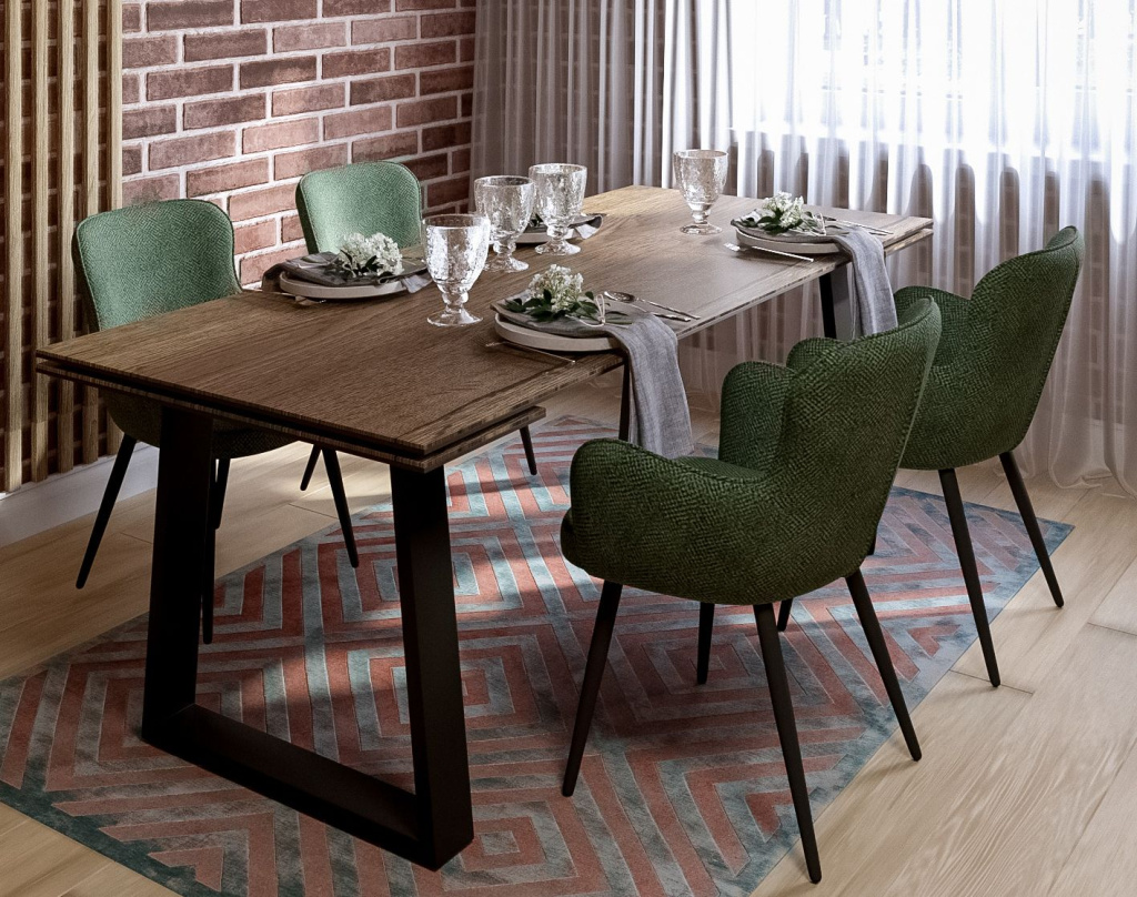 Овальный стол в интерьере кухни - AKZ200 503-1