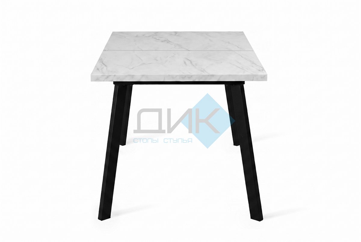 Стол DikLine HB120 Мрамор Кристал белый/опоры черные