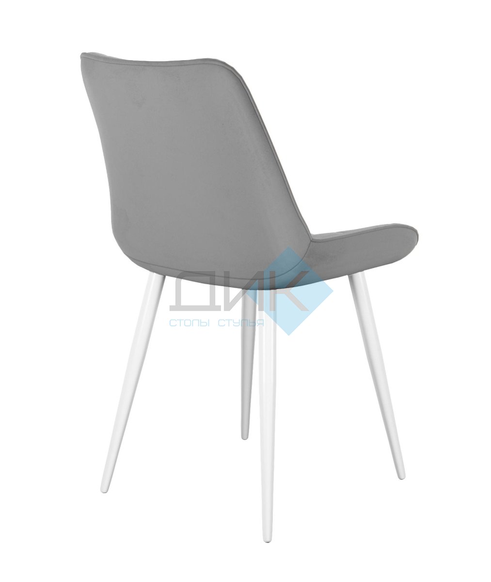 Стул DikLine 226 поворотный B22 GREY, ножки белые