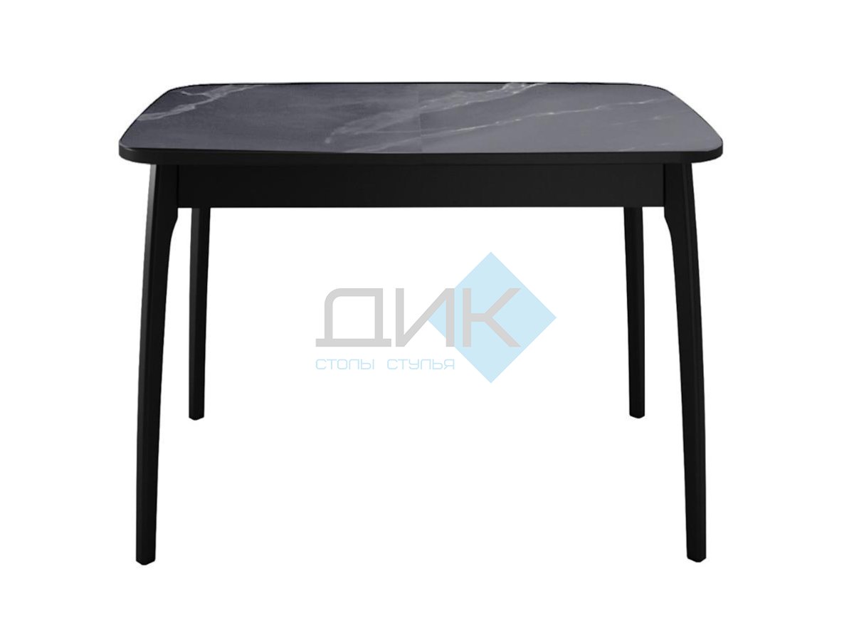 Стол DikLine MK15 Керамика Серый мрамор/подстолье черное/опоры черные