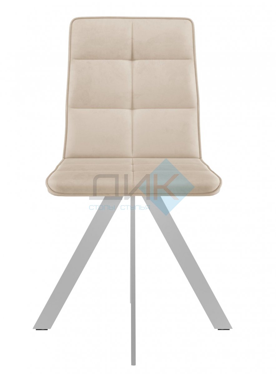 Стул DikLine 230 поворотный B03 BEIGE, ножки белые