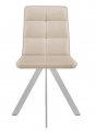 Стул DikLine 230 поворотный B03 BEIGE, ножки белые