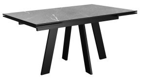 Стол DikLine SKM140 Керамика серый мрамор/подстолье черное/опоры черные (2 уп.)