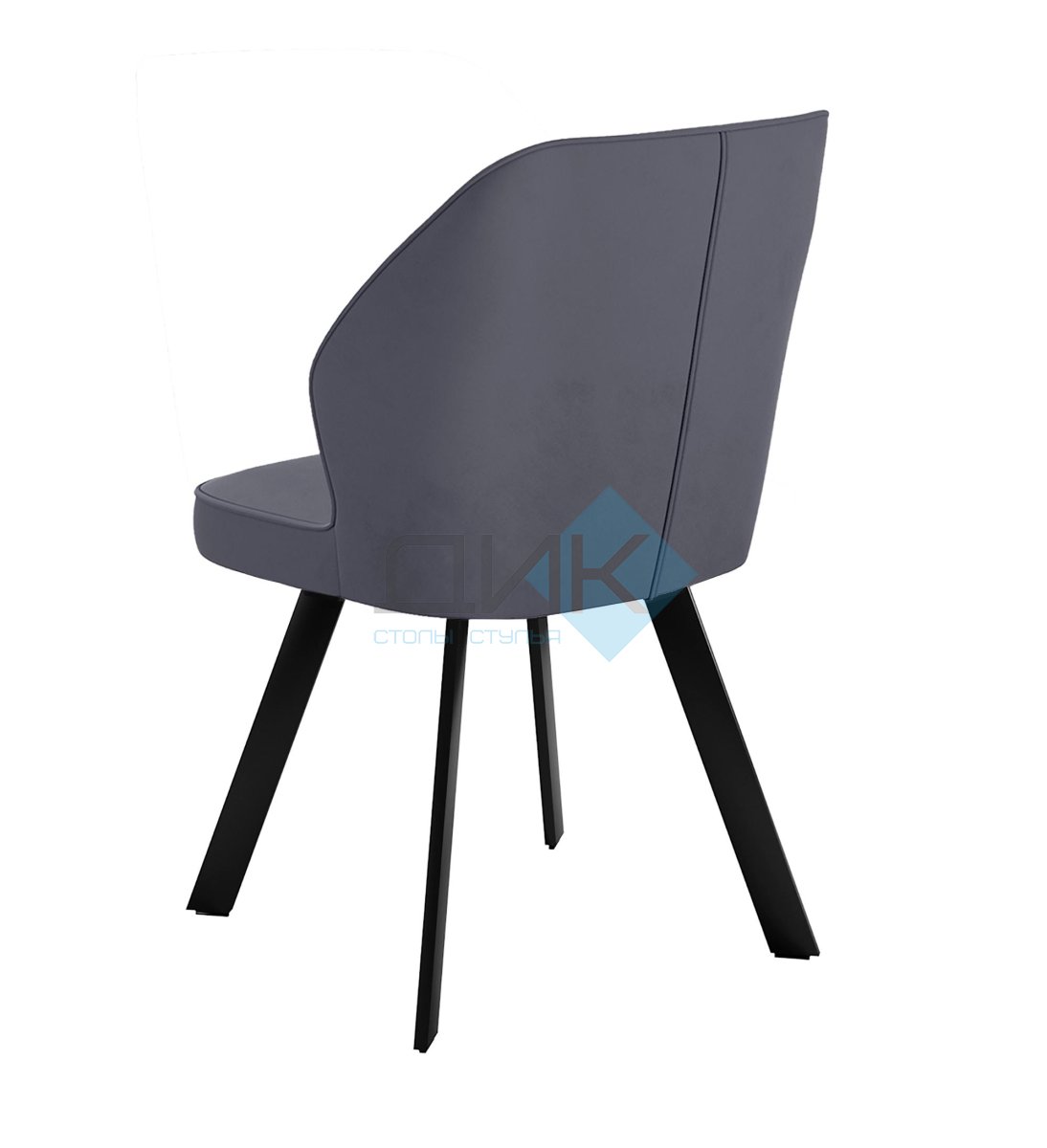 Стул DikLine 232 поворотный B28 ANTRACITE, ножки черные