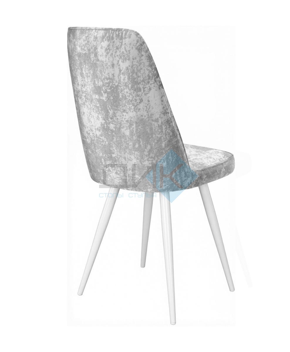 Стул DikLine 327 поворотный M13 светло-серый, ножки белые