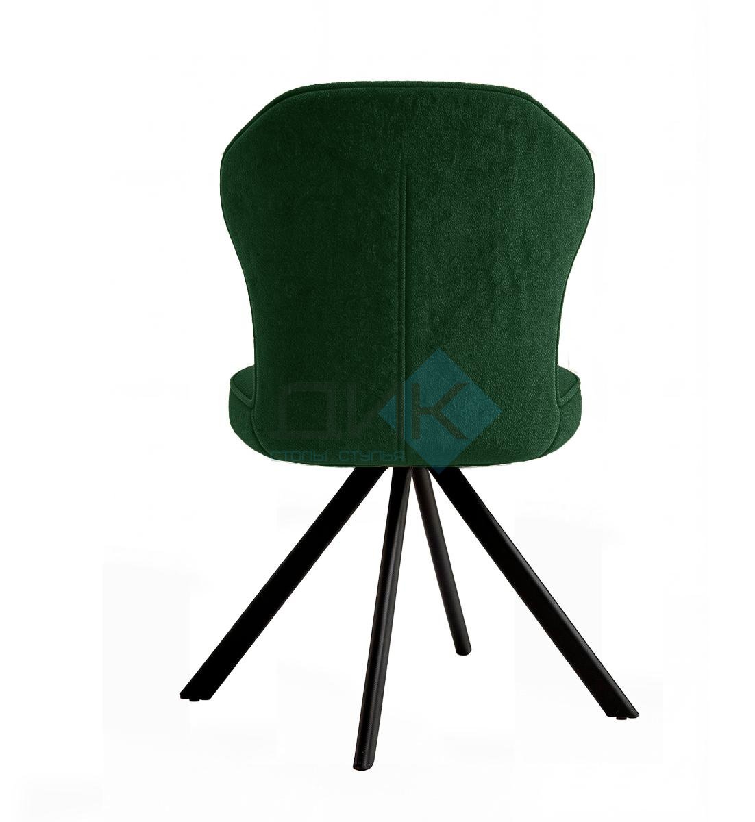 Стул DikLine 238 поворотный BL10 зеленый, ножки черные