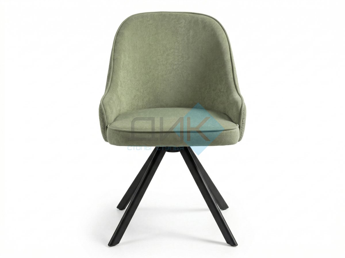 Стул DikLine 266M поворотный, P10/L08 зеленый, ножки черные