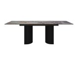 Стол DikLine EKD160, Керамика Venetian Brown Light глянец (К4), опоры черные (2 уп.)
