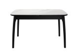 Стол DikLine MK15 Керамика Белый мрамор/подстолье черное/опоры черные