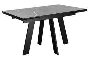 Стол DikLine SKM120 Керамика серый мрамор/подстолье черное/опоры черные (2 уп.)