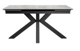 Стол DikLine SFE160 Керамика Italian Grey (глянец серый)/подстолье черное/опоры черные (2 уп.)