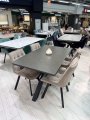 Стул DikLine 263 поворотный, B5 LATTE, ножки черные Образец в салоне ТЦ Румер