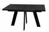 Стол DikLine SKM140 Керамика Черный мрамор/подстолье черное/опоры черные (2 уп.)