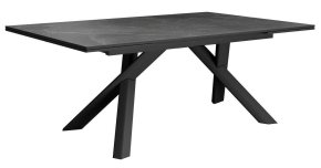 Стол DikLine KX160 керамика черный мрамор С45 матовая/опоры черные Уценка