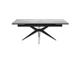 Стол DikLine KW160 керамика серый мрамор С31 глянец/опоры черные (2 уп.)