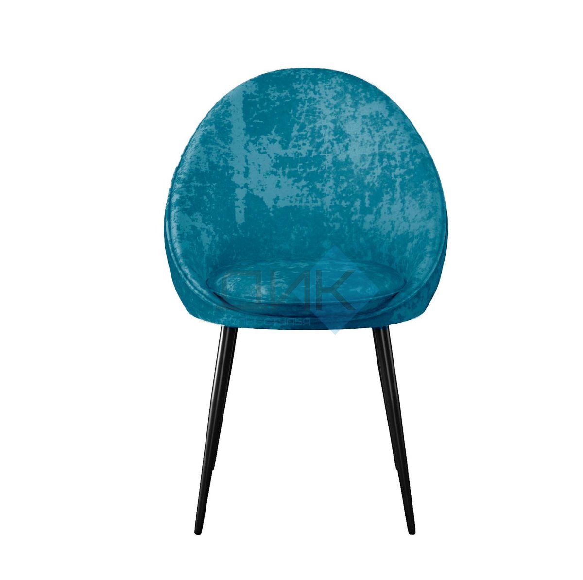 Стул DikLine 234 поворотный, M19 бирюза, ножки черные