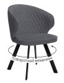 Стул DikLine 249 поворотный, B28 ANTRACITE, ножки черные