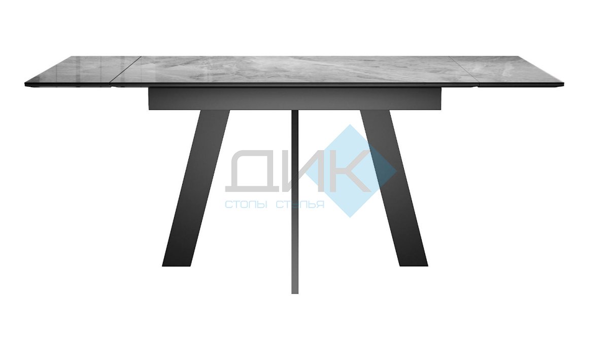 Стол DikLine DKM(SKM)120 Керамика Italian Grey (глянец серый)/подстолье черное