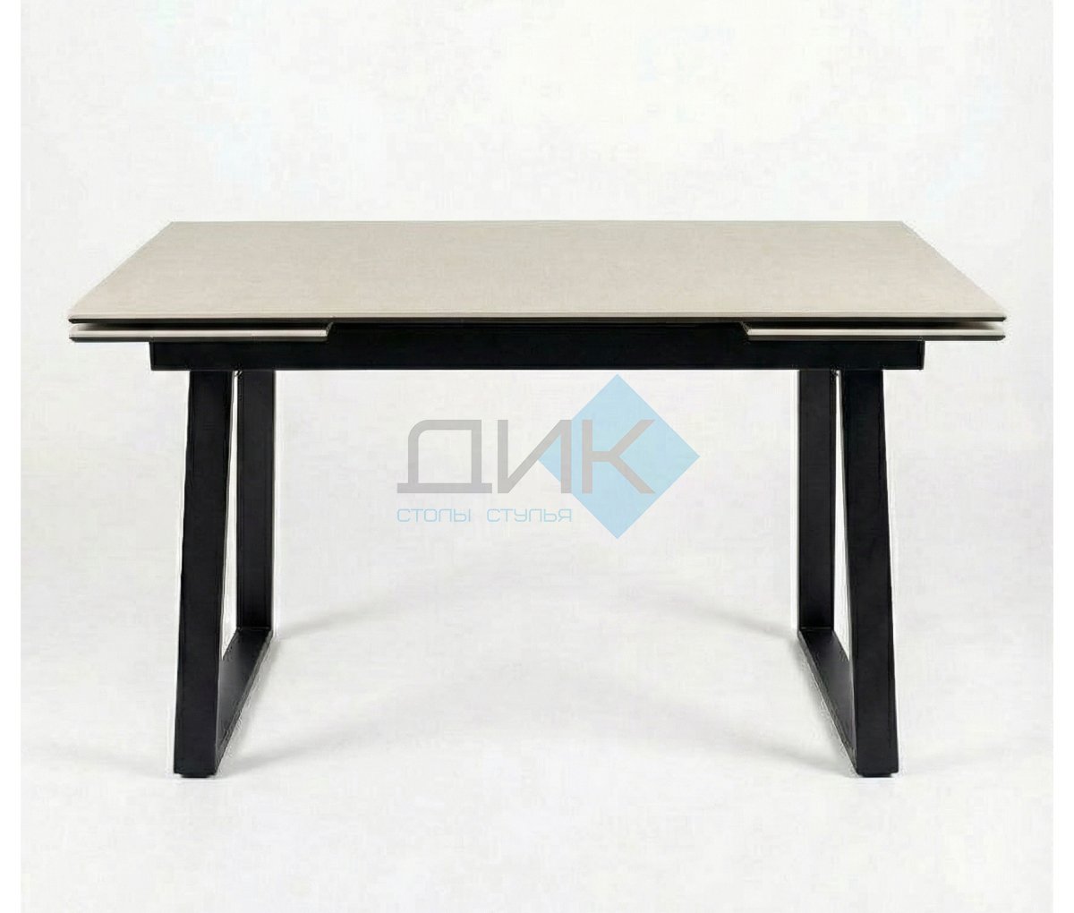 Стол DikLine DZ160 Текстиль бежевый/черные (2 уп.)