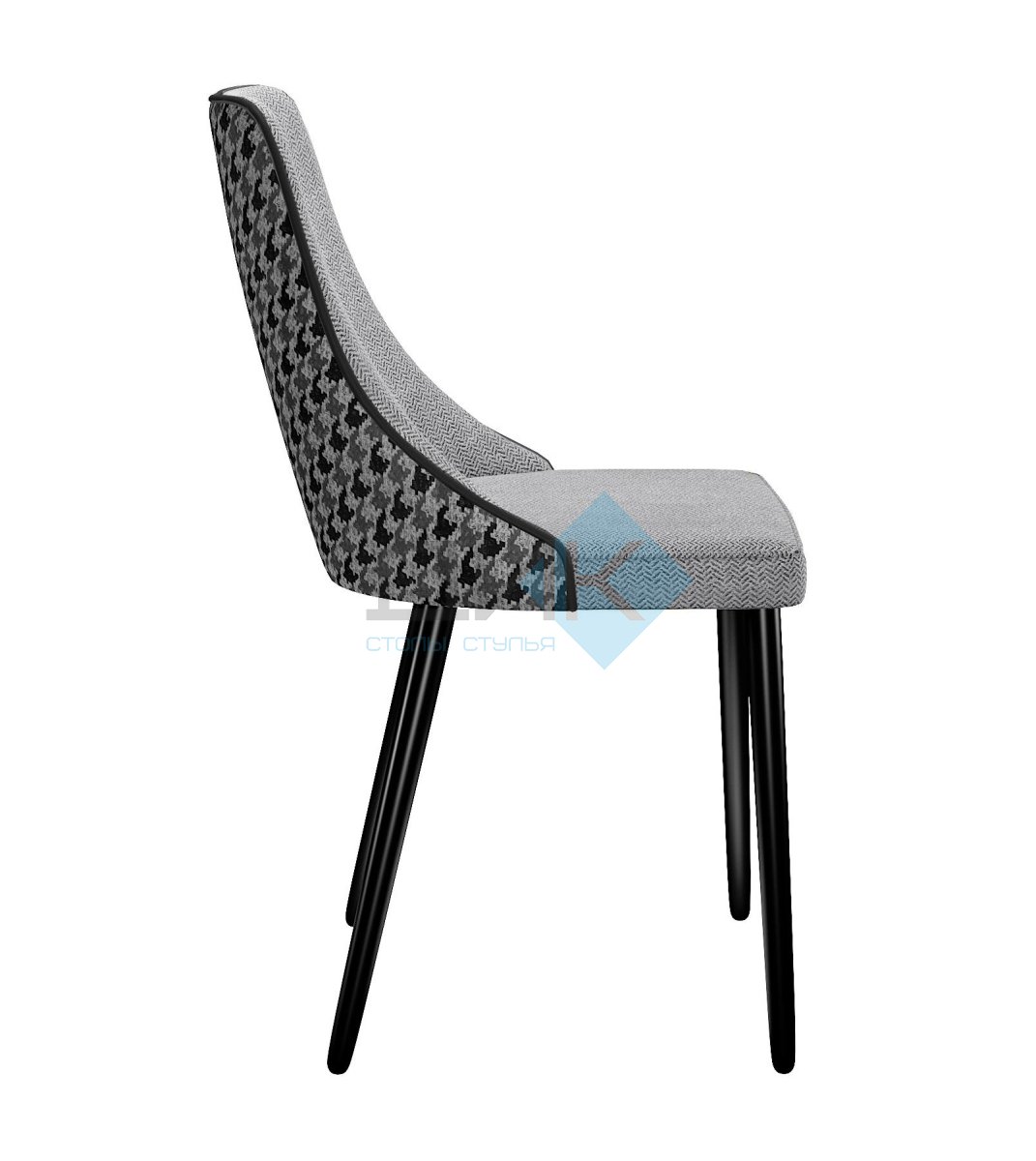 Стул DikLine 286 SB6/A3 св. серый, ножки черные