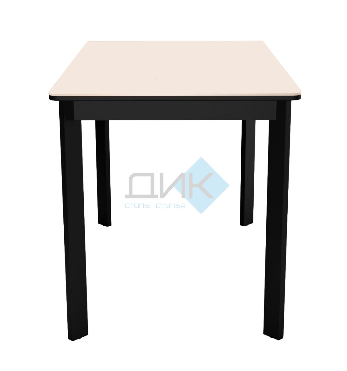 Стол DikLine LK110 Керамика Krater Perla (бежевый матовый) /подстолье черное/опоры черные