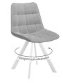 Стул DikLine 229 поворотный, B22 GREY, ножки белые