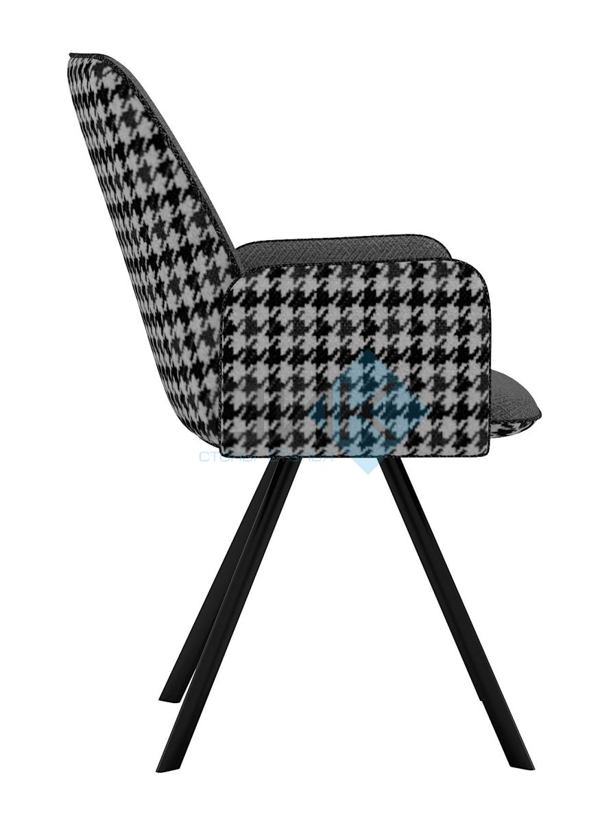 Стул DikLine 293 поворотный SB5/A3 серый, ножки черные