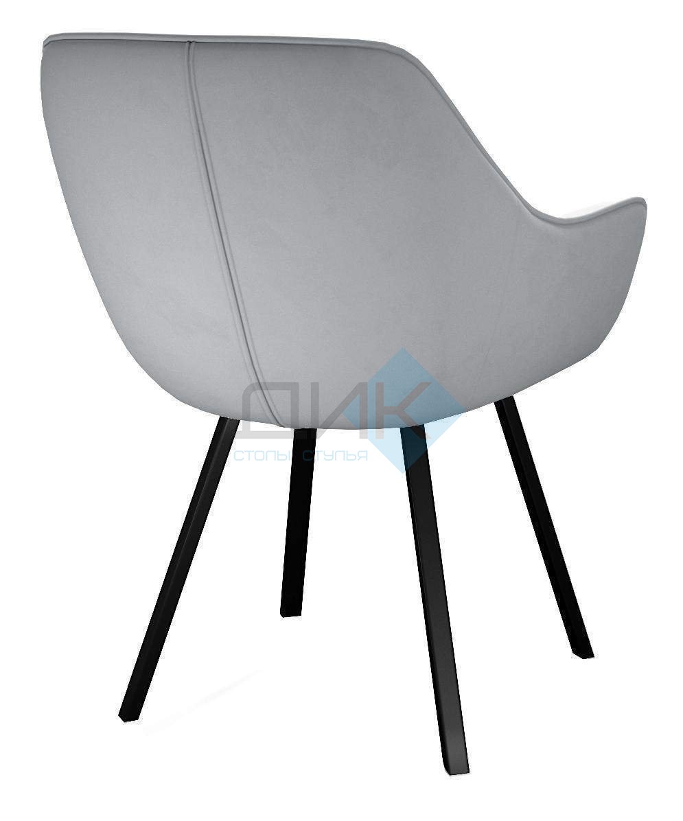 Стул DikLine 252 М поворотный, B22 GREY, ножки черные УЦЕНКА