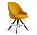 Стул DikLine 266M поворотный, P08/L07 горчица, ножки черные