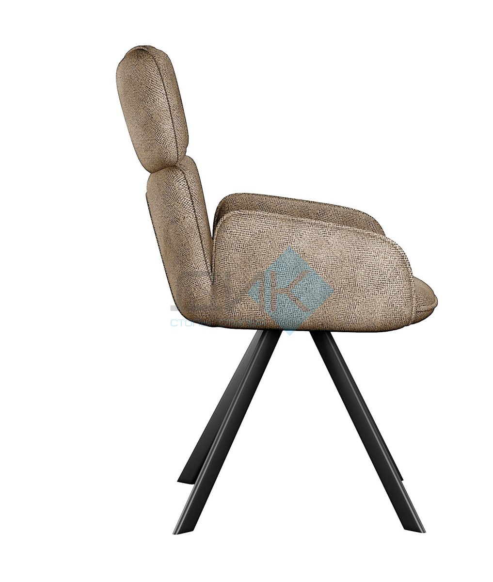 Стул DikLine 501 поворотный SB4 бежевый, ножки черные